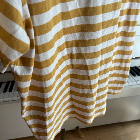 Old Navy Yellow and White Striped Embroidered Top XL - Picture 14 of 16